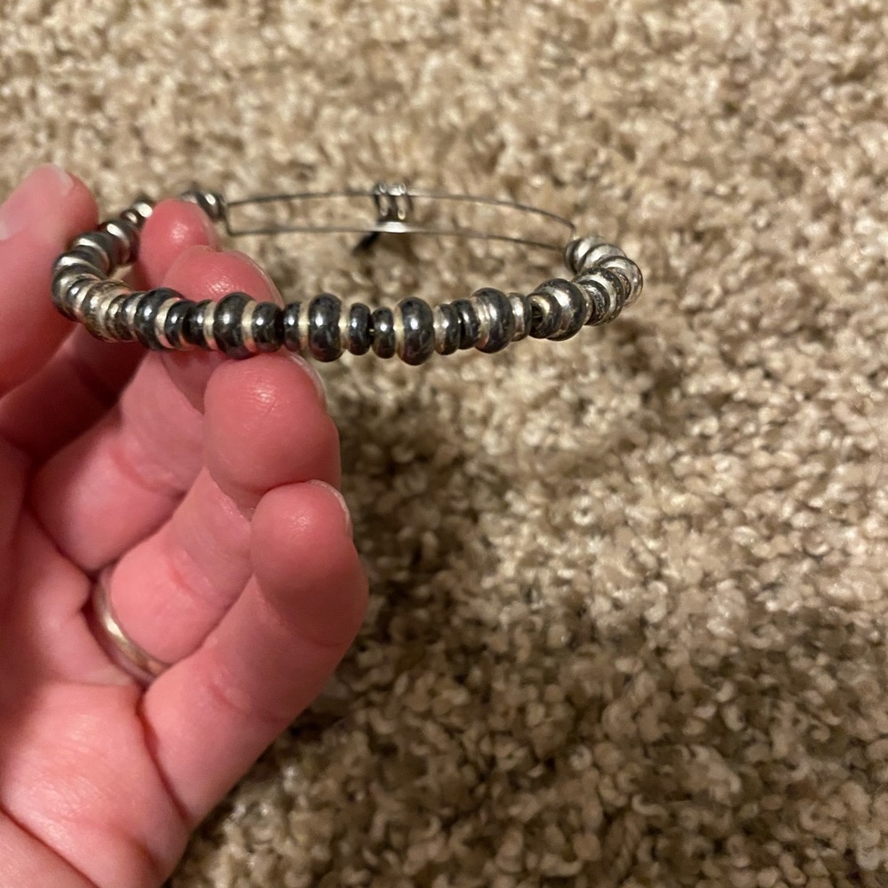 Alex and ani silver groove beaded bangle - Picture 4 of 6